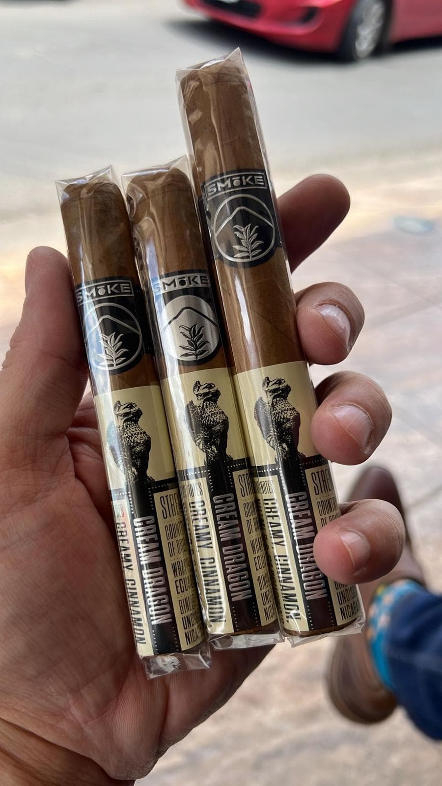 Cigar bands used on the Cream Dragon, and a receipt-printer band printed from TORO.